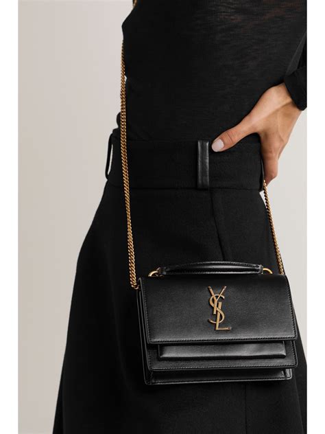 ysl mini bags sunset bag black silver|YSL sunset medium chain bag.